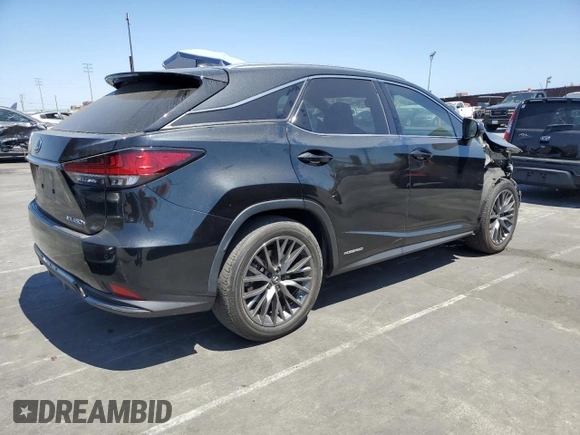 2022 Lexus RX with VIN 2T2YGMDA5NC076315, listed as a Copart auction lot 59921264 with 25,883 mi miles and Salvage Title. Bid and sale history available at carsss.com. Image 3.