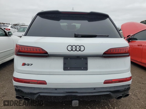 2023 Audi SQ7 Prestige with VIN WA1VWBF70PD004860, listed as a Copart auction lot 52455585 with Not Provided miles and Non Repairable. Bid and sale history available at DreamBid. Image 6.