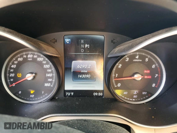 2017 Mercedes-Benz C 300 with VIN 55SWF4KB4HU206299, listed as a Copart auction lot 49476735 with 143,090 mi miles and Clean Title. Bid and sale history available at carsss.com. Image 9.