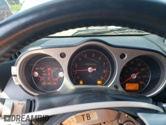 2008 Nissan 350Z with VIN JN1BZ34D48M701127, listed as a Copart auction lot 55775165 with 104,975 mi miles and Non Repairable. Bid and sale history available at carsss.com. Image 9.