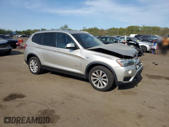 2015 BMW X3 xDrive28i with VIN 5UXWX9C50F0D46867, listed as a Copart auction lot 54896695 with 139,798 mi miles and Salvage Title. Bid and sale history available at DreamBid. Image 4.
