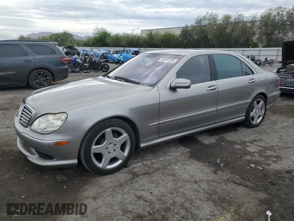 2003 Mercedes-Benz S 430 z VIN WDBNG70J83A335555, wystawiony jako Copart lot #58797335 z przebiegiem 269 559 mil mil oraz Szkoda całkowita • Salvage title. Historia ofert i sprzedaży dostępna na DreamBid. Obrazek 1.