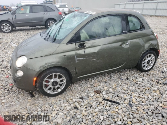 2012 FIAT 500 Pop with VIN 3C3CFFDR1CT343449, listed as a Copart auction lot 50960485 with 113,716 mi miles and Clean Title. Bid and sale history available at carsss.com. Image 1.