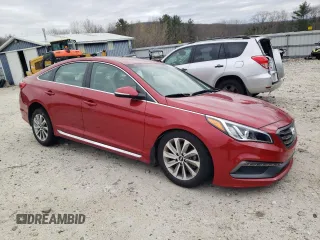 2017 Hyundai Sonata Sport with VIN 5NPE34AF4HH557449, listed as a Copart auction lot 53828695 with 32,103 mi miles and Salvage Title. Bid and sale history available at carsss.com. Image 4.