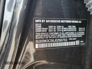 2018 BMW X4 xDrive28i with VIN 5UXXW3C56J0Z60753, listed as a Copart auction lot 60642114 with 34,074 mi miles and Salvage Title. Bid and sale history available at carsss.com. Image 12.