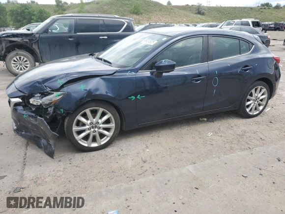 2017 Mazda 3 Touring with VIN 3MZBN1L7XHM138580, listed as a Copart auction lot 58924525 with 101,717 mi miles and Salvage title. Bid and sale history available at DreamBid. Image 1.