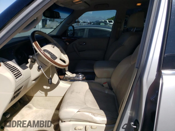 2011 Infiniti QX56 7-passenger with VIN JN8AZ2NEXB9002920, listed as a Copart auction lot 50844654 with 189,495 mi miles and Salvage Title. Bid and sale history available at carsss.com. Image 7.
