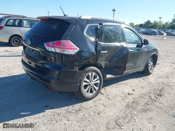 2015 Nissan Rogue S with VIN KNMAT2MT1FP586459, listed as a IAAI auction lot 40251580 with 109,513 mi miles. Bid and sale history available at carsss.com. Image 4.