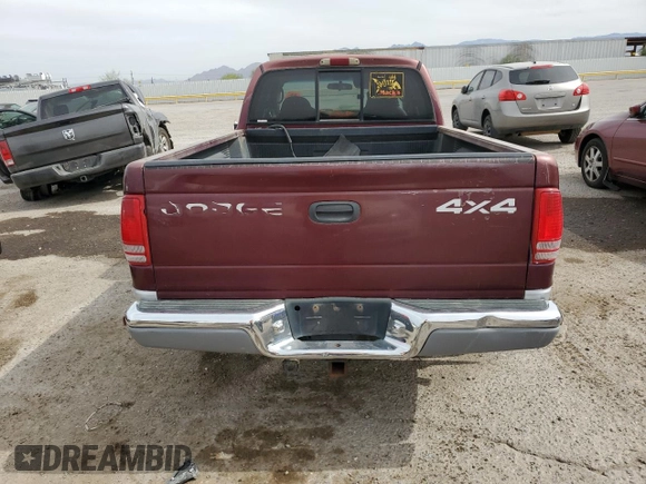 2001 Dodge Dakota Sport z VIN 1B7GG22N81S152399, wystawiony jako Copart lot #58543135 z przebiegiem 218 133 mil mil oraz Szkoda całkowita • Salvage title. Historia ofert i sprzedaży dostępna na DreamBid. Obrazek 6.