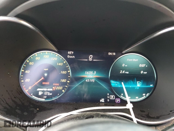 2020 Mercedes-Benz C 63 S AMG z VIN WDDWK8HB3LF953625, wystawiony jako Copart lot #55341734 z przebiegiem 45 195 mil mil oraz Szkoda całkowita • Salvage title. Historia ofert i sprzedaży dostępna na DreamBid. Obrazek 9.
