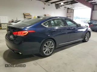 2018 Genesis G80 3.8L with VIN KMHGN4JE3JU250467, listed as a Copart auction lot 69691334 with 53,882 mi miles and Salvage Title. Bid and sale history available at carsss.com. Image 3.