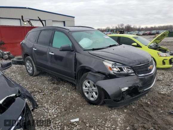 2017 Chevrolet Traverse LS z VIN 1GNKRFED5HJ321204, wystawiony jako Copart lot #44148965 z przebiegiem 90 289 mil mil oraz Szkoda całkowita • Salvage title. Historia ofert i sprzedaży dostępna na DreamBid. Obrazek 4.