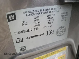 2010 Buick LaCrosse with VIN 1G4GJ5EG1AF210308, listed as a Copart auction lot 44678675 with 132,863 mi miles and Salvage title. Bid and sale history available at DreamBid. Image 15.