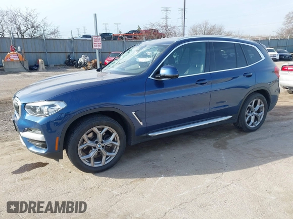 2021 BMW X3 xDrive30i with VIN 5UXTY5C08M9G21116, listed as a IAAI auction lot 41834586 with 51,441 mi miles and . Bid and sale history available at DreamBid. Image 17.