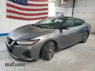 2019 Nissan Maxima SV with VIN 1N4AA6AV9KC381160, listed as a Copart auction lot 55636665 with 98,321 mi miles and Salvage title. Bid and sale history available at DreamBid. Image 1.