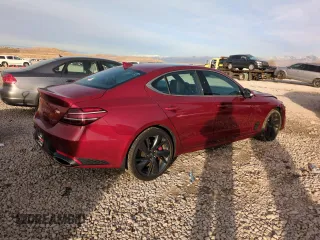 2022 Genesis G70 3.3T z VIN KMTG54TE3NU088591, wystawiony jako Copart lot #85343234 z przebiegiem 43 764 mil mil oraz Szkoda całkowita • Salvage title. Historia ofert i sprzedaży dostępna na DreamBid. Obrazek 3.