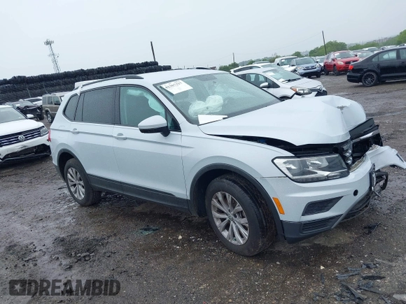 2019 Volkswagen Tiguan S with VIN 3VV0B7AX7KM031438, listed as a IAAI auction lot 42367337 with Not provided miles and . Bid and sale history available at DreamBid. Image 1.