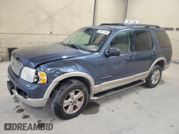 2005 Ford Explorer Eddie Bauer z VIN 1FMDU64K25UB16977, wystawiony jako Copart lot #80927454 z przebiegiem 203 449 mil mil oraz Szkoda całkowita • Salvage title. Historia ofert i sprzedaży dostępna na DreamBid. Obrazek 1.