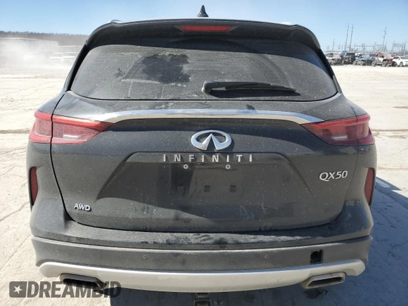 2021 Infiniti QX50 AUTOGRAPH with VIN 3PCAJ5DBXMF116307, listed as a Copart auction lot 47439955 with 51,300 mi miles and Salvage Title. Bid and sale history available at carsss.com. Image 6.