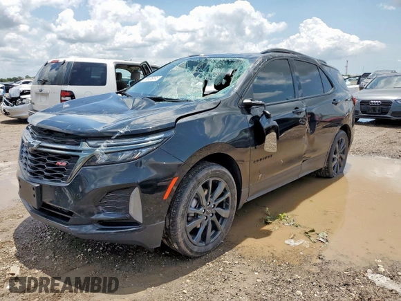 2023 Chevrolet Equinox RS with VIN 3GNAXMEG4PL230724, listed as a Copart auction lot 58936695 with 31,984 mi miles and Salvage title. Bid and sale history available at DreamBid. Image 1.