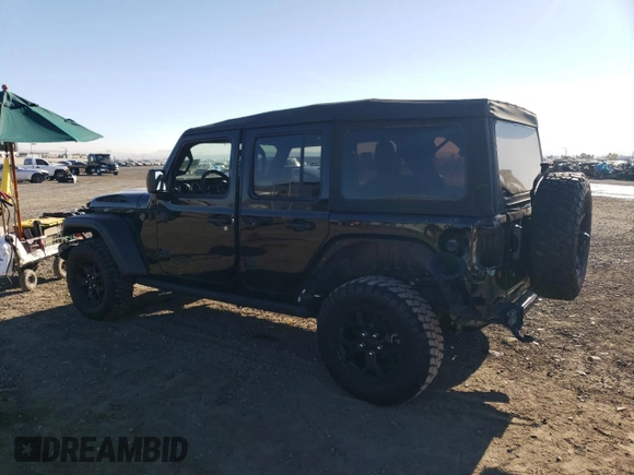 2022 Jeep Wrangler Unlimited Willys with VIN 1C4HJXDN5NW195192, listed as a Copart auction lot 80889294 with 50,847 mi miles and Salvage title. Bid and sale history available at DreamBid. Image 2.