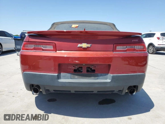 2015 Chevrolet Camaro LT with VIN 2G1FF3D39F9297369, listed as a Copart auction lot 53297695 with 105,471 mi miles and Salvage Title. Bid and sale history available at carsss.com. Image 6.