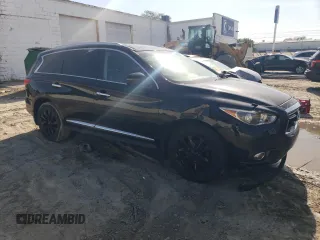 2013 Infiniti JX35 with VIN 5N1AL0MN0DC328195, listed as a Copart auction lot 51156465 with 217,380 mi miles and Salvage Title. Bid and sale history available at carsss.com. Image 4.