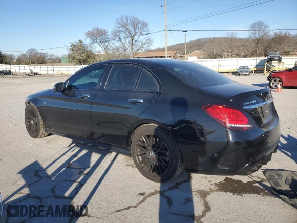 2020 Mercedes-Benz C 43 AMG with VIN 55SWF6EB2LU329244, listed as a Copart auction lot 46253045 with 55,209 mi miles and Salvage Title. Bid and sale history available at carsss.com. Image 2.