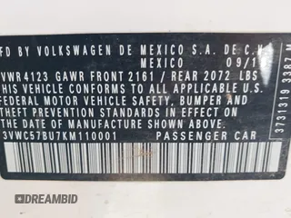 2019 Volkswagen Jetta S z VIN 3VWC57BU7KM110001, wystawiony jako IAAI lot #42244184 z przebiegiem 49 883 mil mil oraz . Historia ofert i sprzedaży dostępna na DreamBid. Obrazek 9.