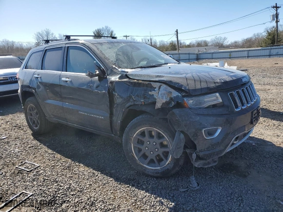 2014 Jeep Grand Cherokee Overland with VIN 1C4RJFCT8EC409673, listed as a Copart auction lot 45271555 with 136,810 mi miles and Salvage Title. Bid and sale history available at carsss.com. Image 4.