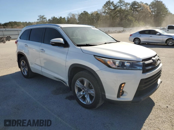 2018 Toyota Highlander Limited with VIN 5TDYZRFH3JS237171, listed as a Copart auction lot 50237545 with 107,256 mi miles and Salvage title. Bid and sale history available at DreamBid. Image 4.