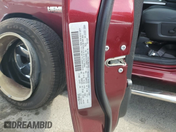 2018 Ram 1500 Big Horn with VIN 1C6RR6GT0JS169268, listed as a Copart auction lot 55416995 with 98,354 mi miles and Salvage title. Bid and sale history available at DreamBid. Image 12.