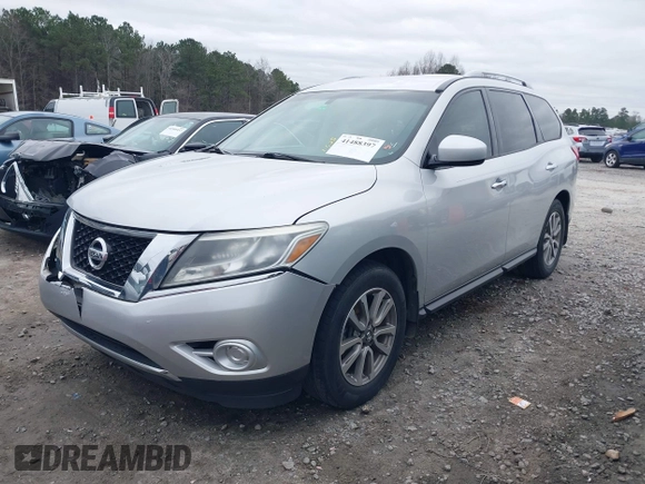 2015 Nissan Pathfinder S with VIN 5N1AR2MN9FC669494, listed as a IAAI auction lot 41488397 with 122,270 mi miles. Bid and sale history available at carsss.com. Image 17.