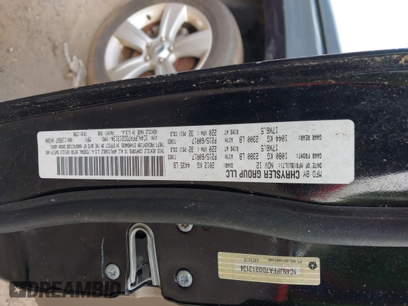 2013 Jeep Patriot Latitude with VIN 1C4NJPFA7DD213134, listed as a IAAI auction lot 41472480 with 176,068 mi miles. Bid and sale history available at carsss.com. Image 9.