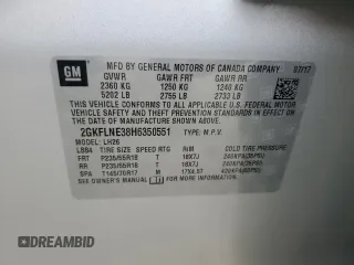 2017 GMC Terrain SLE with VIN 2GKFLNE38H6350551, listed as a Copart auction lot 85871864 with 170,801 mi miles and Salvage Title. Bid and sale history available at carsss.com. Image 13.