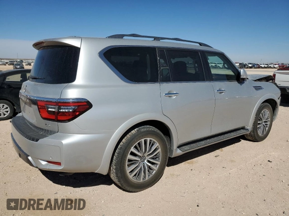 2023 Nissan Armada SL with VIN JN8AY2BA5P9401536, listed as a Copart auction lot 45586885 with 31,481 mi miles and Salvage Title. Bid and sale history available at carsss.com. Image 3.