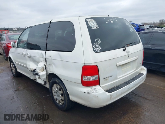 2004 Kia Sedona LX with VIN KNDUP131446537660, listed as a IAAI auction lot 41526183 with 282,891 mi miles. Bid and sale history available at carsss.com. Image 3.