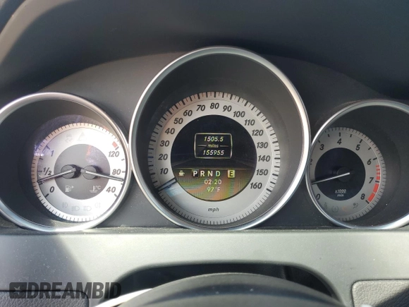 2012 Mercedes-Benz C 250 with VIN WDDGJ4HB4CF780942, listed as a Copart auction lot 59398325 with 155,955 mi miles and Salvage title. Bid and sale history available at DreamBid. Image 9.