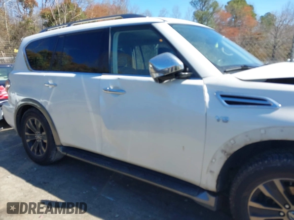 2018 Nissan Armada Platinum with VIN JN8AY2NE4J9735109, listed as a IAAI auction lot 41805637 with 186,219 mi miles. Bid and sale history available at carsss.com. Image 13.