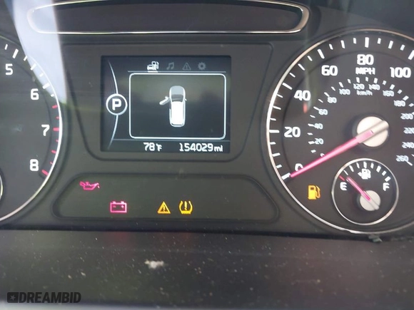 2016 Kia Sorento LX with VIN 5XYPG4A33GG057193, listed as a IAAI auction lot 41788187 with 154,029 mi miles. Bid and sale history available at carsss.com. Image 15.
