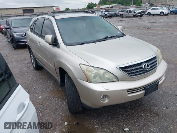 2006 Lexus RX 400h with VIN JTJHW31U060004642, listed as a IAAI auction lot 42207589 with 158,506 mi miles and . Bid and sale history available at DreamBid. Image 1.