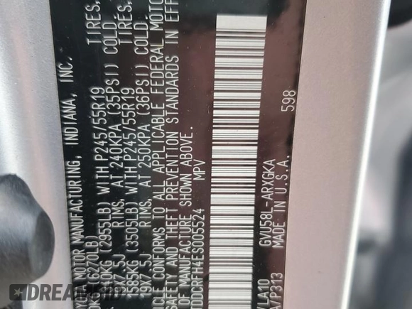 2014 Toyota Highlander Limited с VIN 5TDDCRFH4ES005524, выставлен на аукционе Copart как лот 60614535 с пробегом 139 356 миль миль и Списание • Salvage title. История ставок и продаж доступна на DreamBid. Изображение 14.