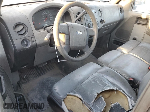 2005 Ford F-150 XL with VIN 1FTRF12W35NA62855, listed as a Copart auction lot 48599365 with 391,441 mi miles and Salvage title. Bid and sale history available at DreamBid. Image 8.