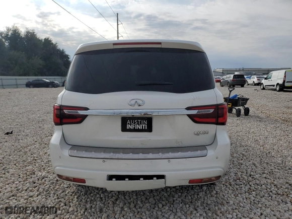 2022 Infiniti QX80 SENSORY with VIN JN8AZ2BD8N9870253, listed as a Copart auction lot 83846274 with 0 mi miles and Salvage Title. Bid and sale history available at carsss.com. Image 6.