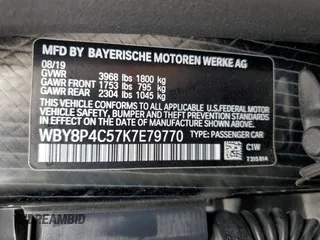 2019 BMW i3 with VIN WBY8P4C57K7E79770, listed as a Copart auction lot 55701535 with 33,344 mi miles and Salvage title. Bid and sale history available at DreamBid. Image 13.