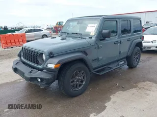 2024 Jeep Wrangler Sport S with VIN 1C4PJXDG4RW353640, listed as a IAAI auction lot 42152688 with Not provided miles and . Bid and sale history available at DreamBid. Image 2.