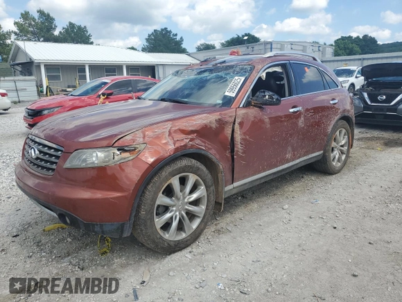 2008 Infiniti FX Options with VIN JNRBS08W68X400384, listed as a Copart auction lot 59956025 with 173,499 mi miles and Salvage title. Bid and sale history available at DreamBid. Image 1.