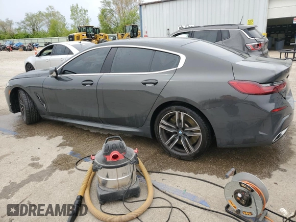 2021 BMW 8 Series M850i with VIN WBAGV8C04MCE93308, listed as a Copart auction lot 55030895 with 37,762 mi miles and Salvage title. Bid and sale history available at DreamBid. Image 2.