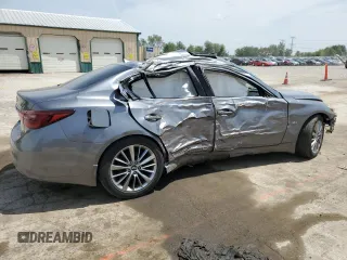 2018 Infiniti Q50 Luxe with VIN JN1EV7AP2JM362954, listed as a Copart auction lot 57292915 with 161,208 mi miles and Salvage title. Bid and sale history available at DreamBid. Image 3.