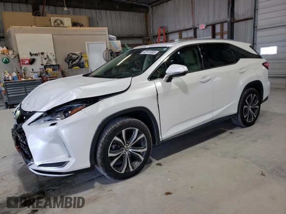 2020 Lexus RX 350L with VIN JTJHZKFA3L2025792, listed as a Copart auction lot 43141085 with 95,096 mi miles and Salvage title. Bid and sale history available at DreamBid. Image 1.